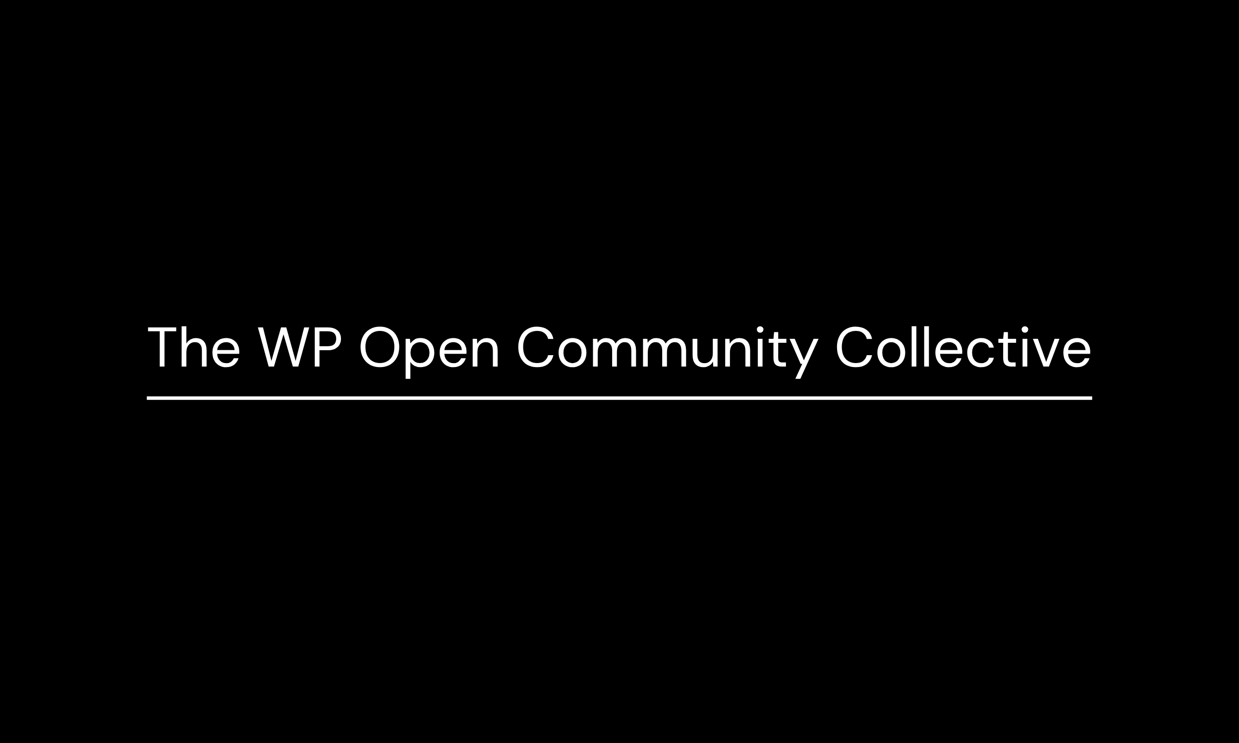 Introducing The WP Open Community Collective